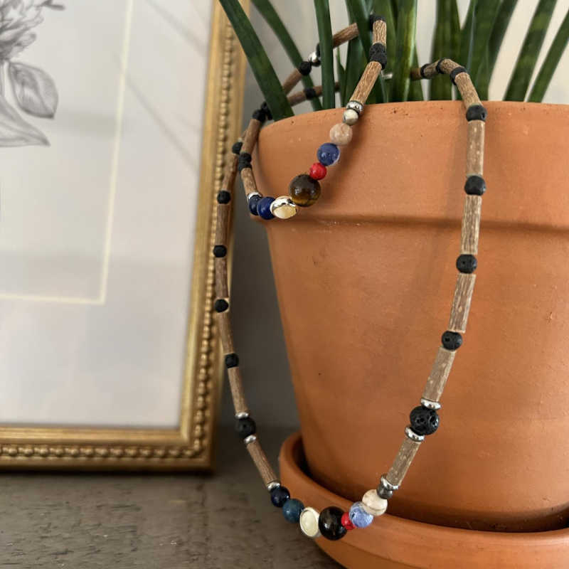 A58 | Hazel Wood & Solar System Diffuser Adult Necklace