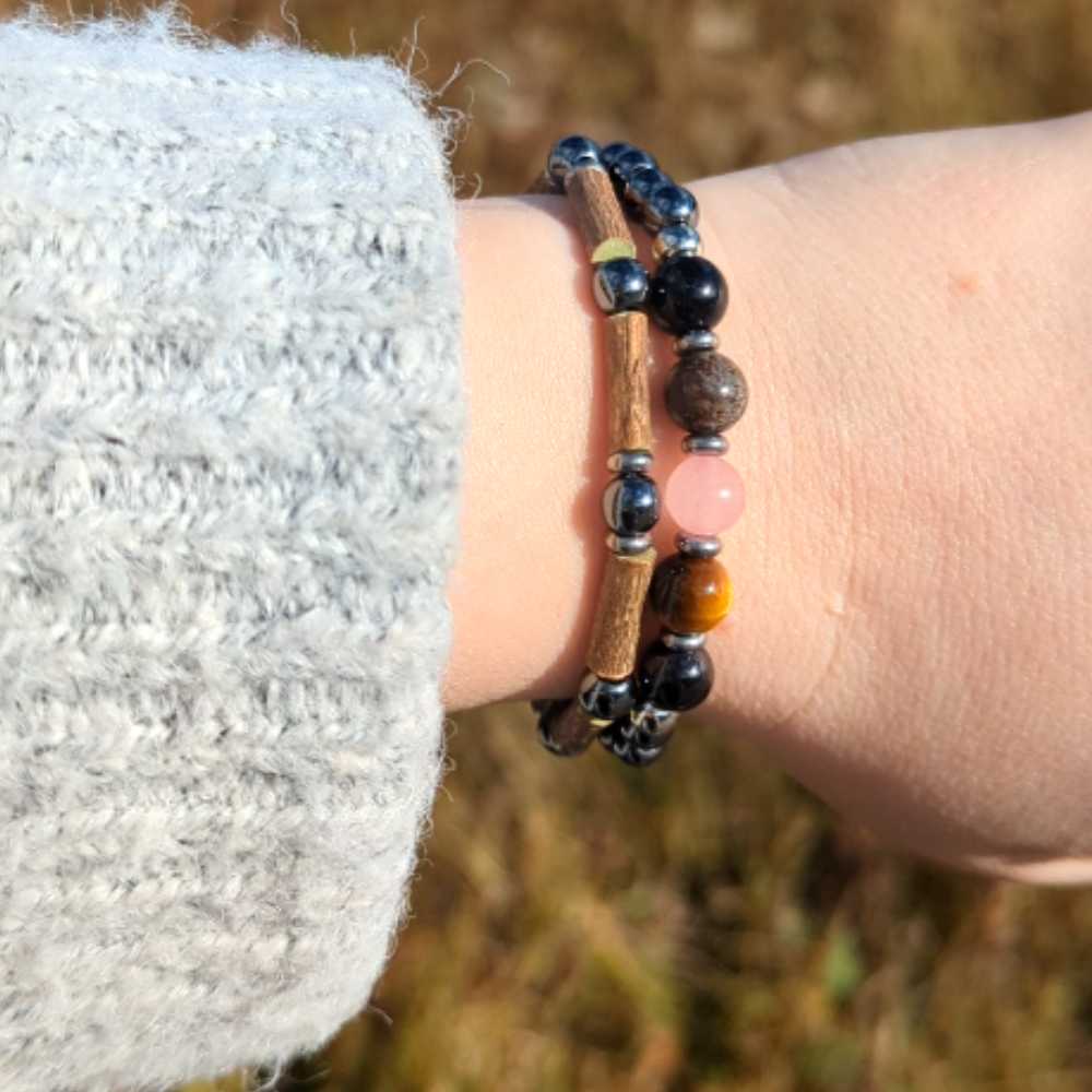 H10 | CAPRICORN 6 mm Hematite Bracelet Duo