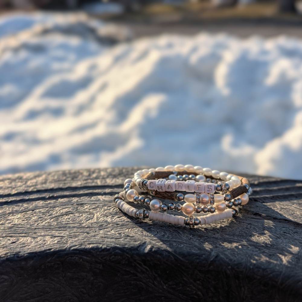 *MOTHER'S DAY* | Pearly White Bracelet Set