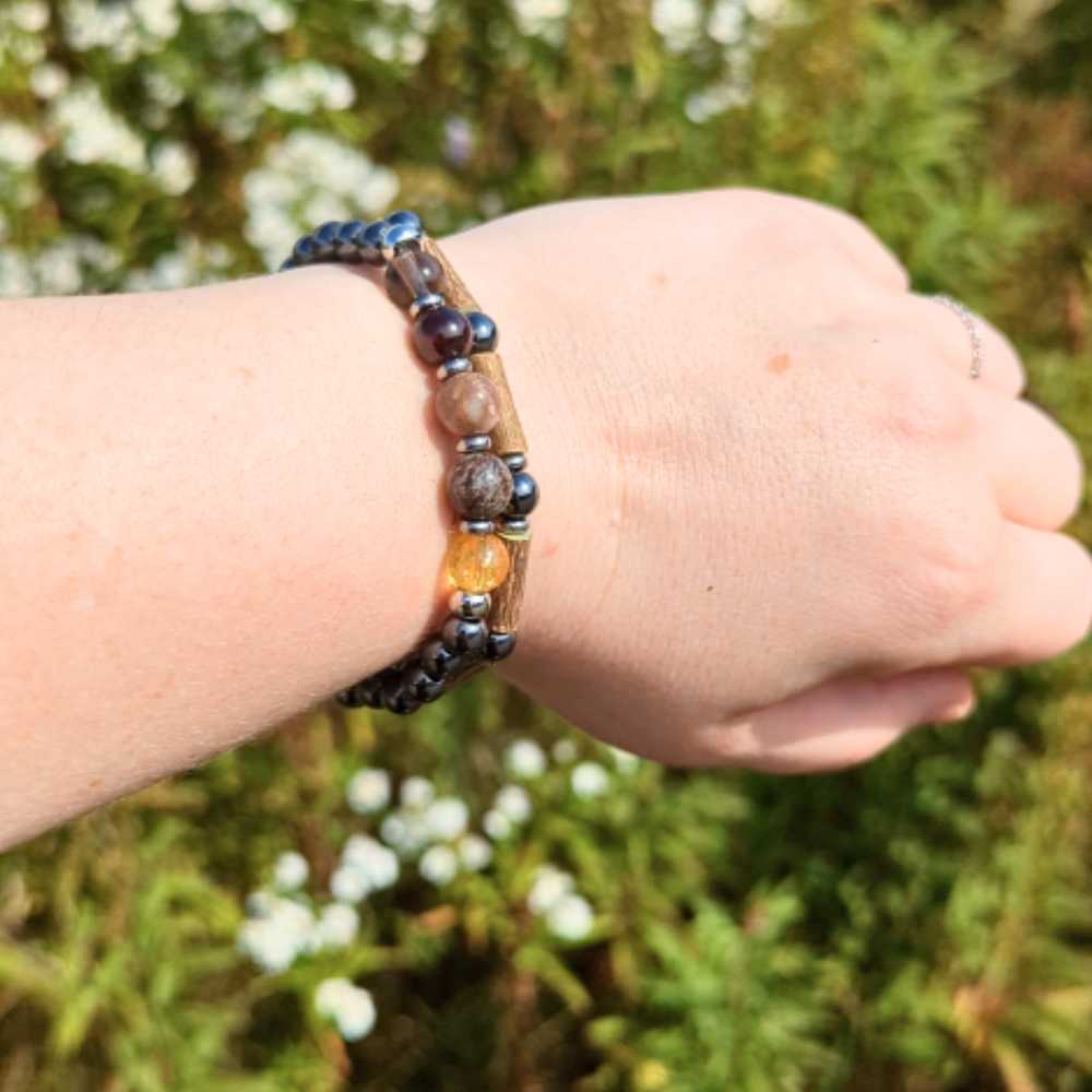 H08 | Duo de bracelets SCORPION 6 mm hématite