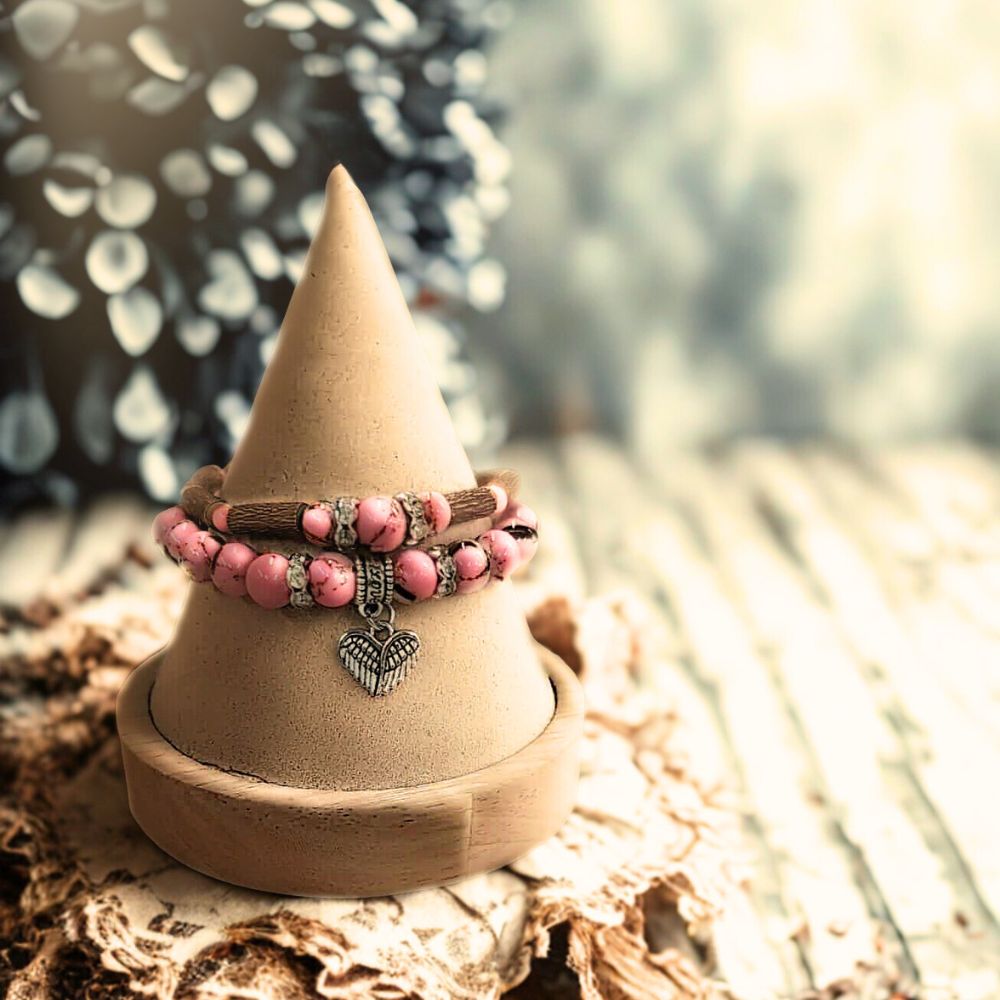 *WOMEN'S DAY* | Love Wings Shell Pink Bracelet Set