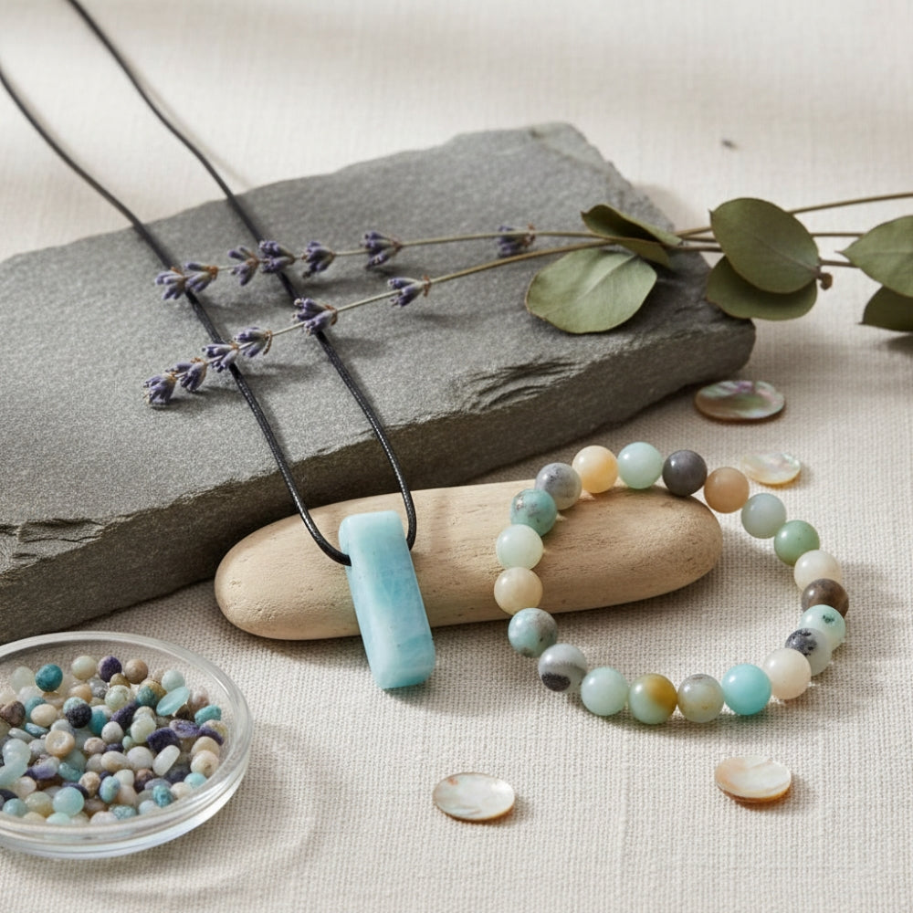 MS01 | Men’s Stretch Bracelet and Pendant Necklace Set