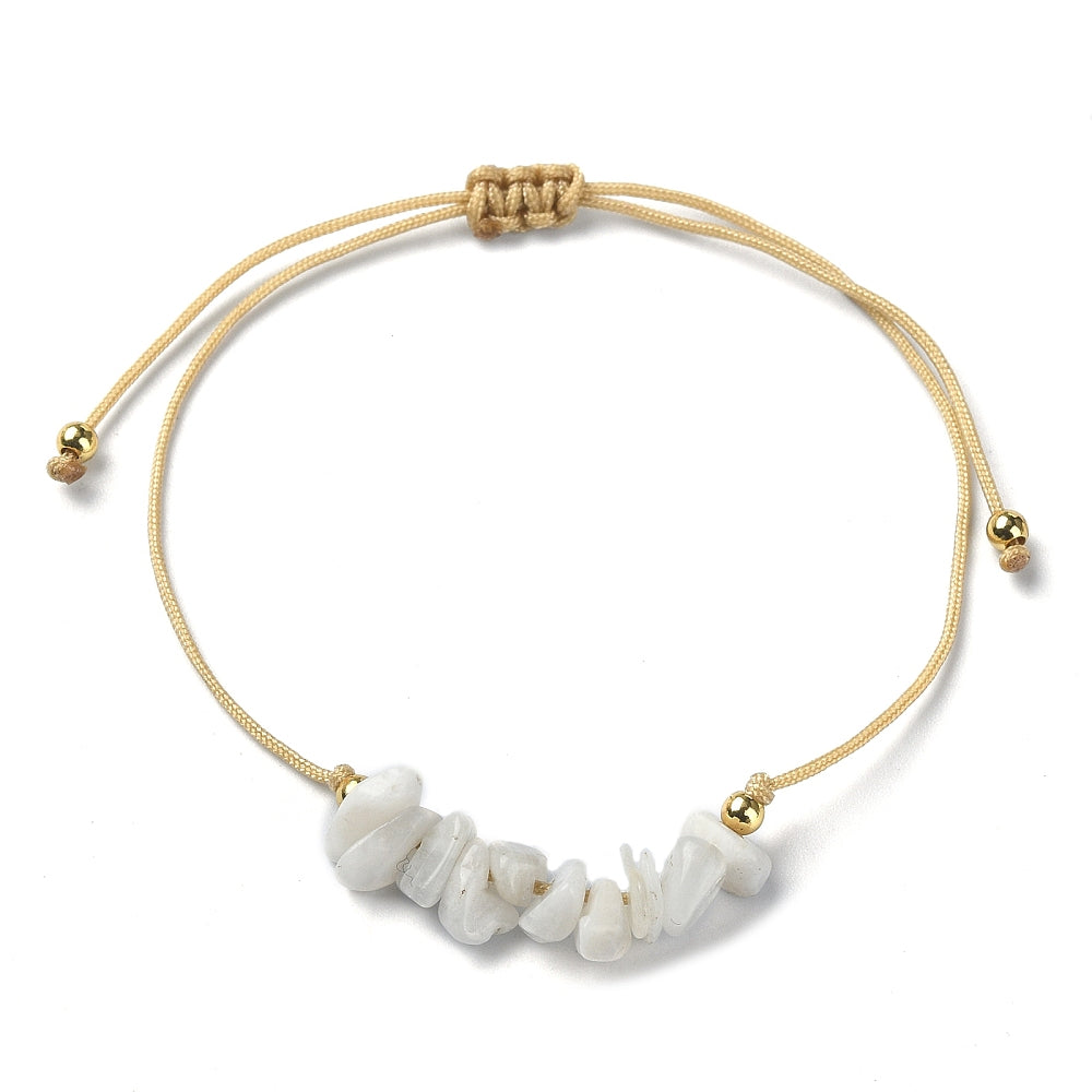 *LAST CHANCE* X24 | Moonstone Chip Golden Bracelets