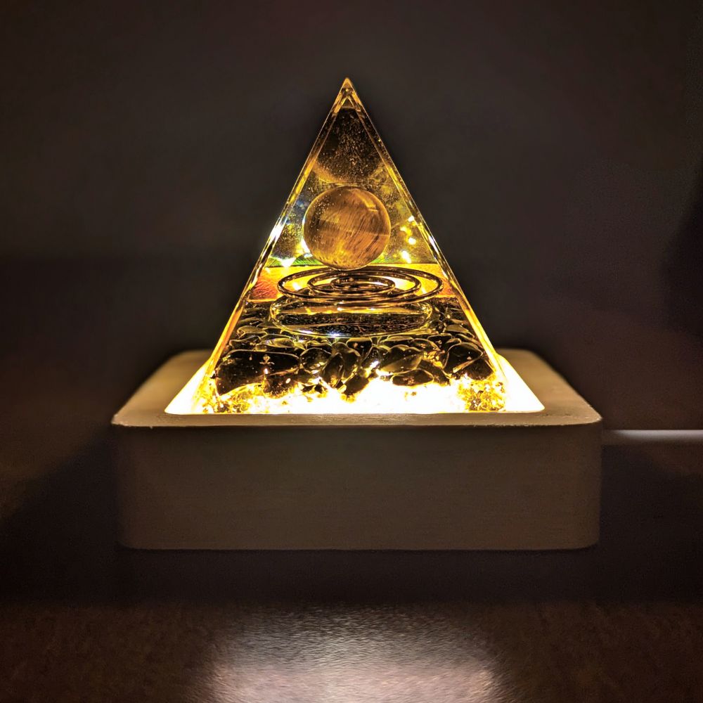P-USB | Base lumineuse DEL en bois à chargement USB