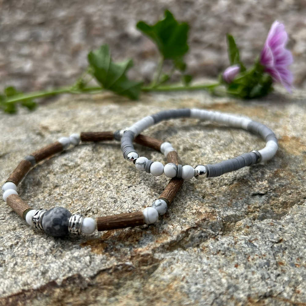*LAST CHANCE* X34 | Picasso Jasper & White Howlite Bracelets