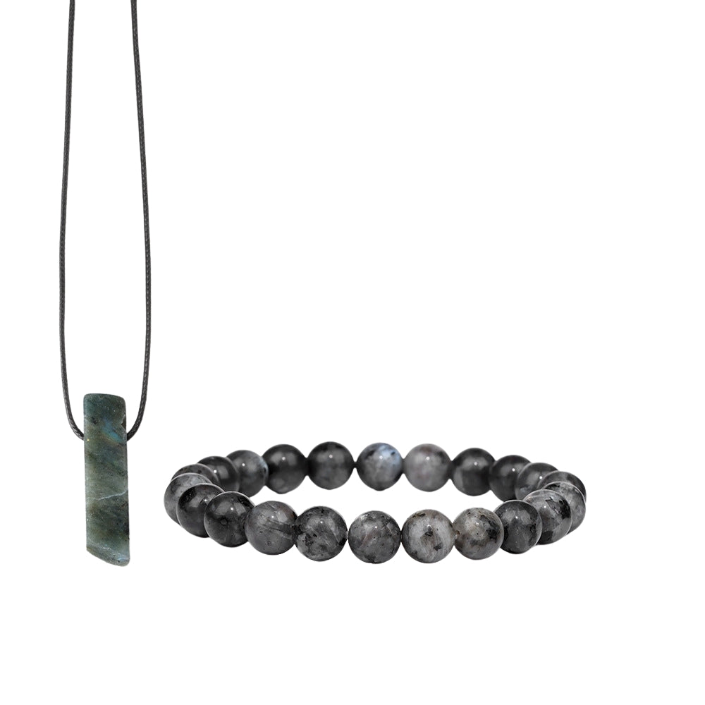 MS01 | Men’s Stretch Bracelet and Pendant Necklace Set