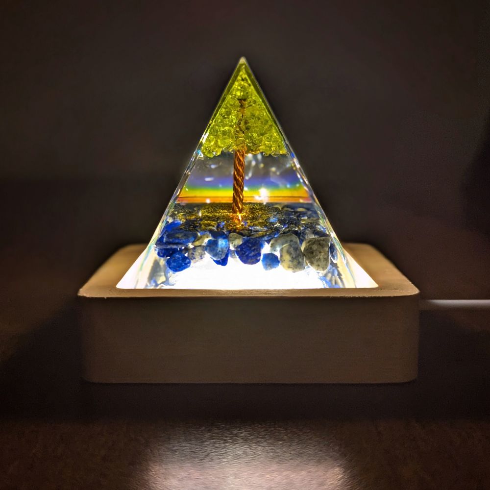 P-USB | Base lumineuse DEL en bois à chargement USB