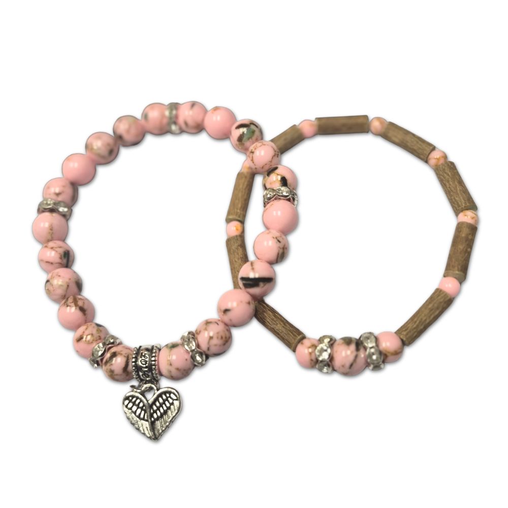 *WOMEN'S DAY* | Love Wings Shell Pink Bracelet Set