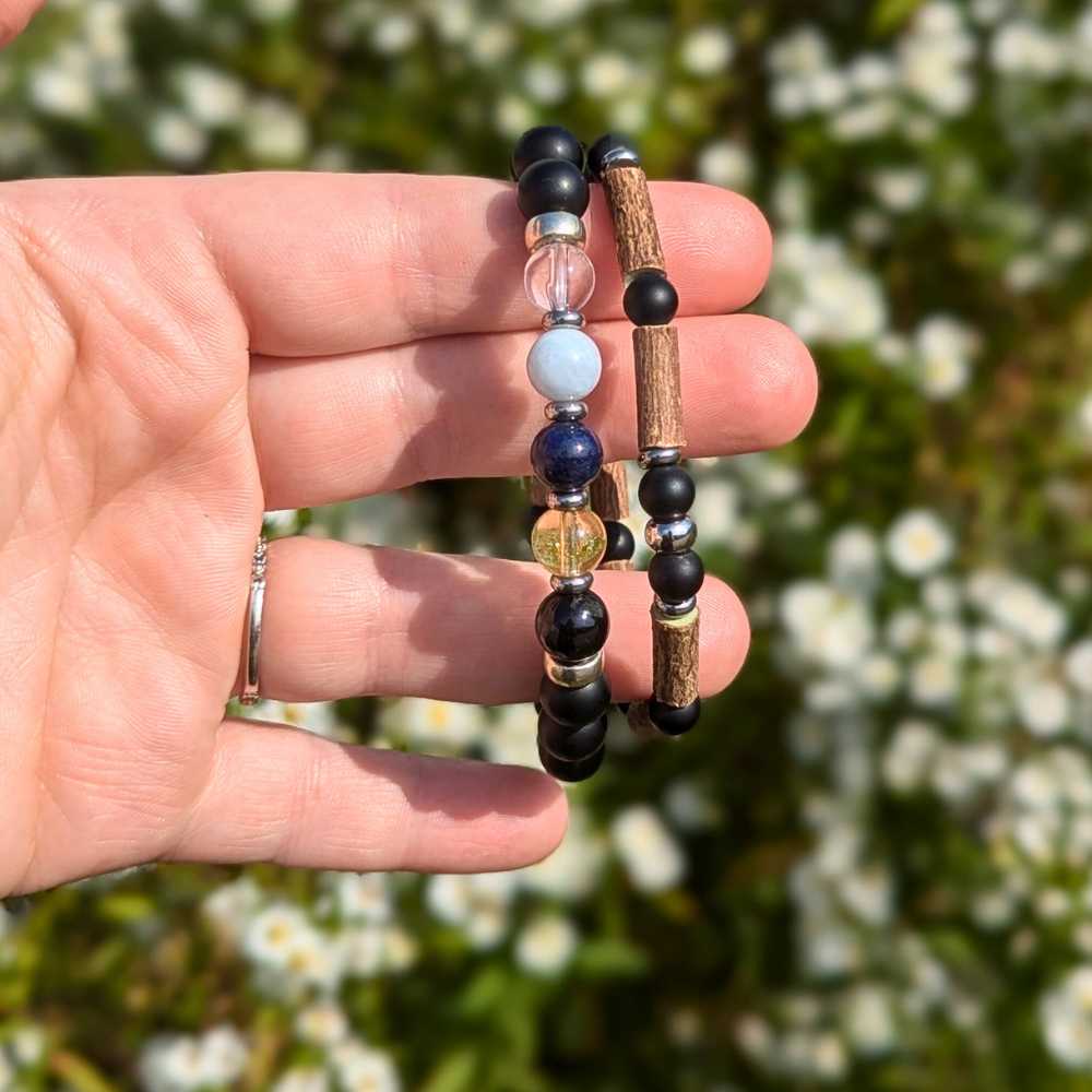 H07 | Duo de bracelets BALANCE 8 mm noir