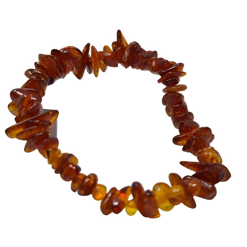 S93 | Amber Natural Chip Stone Bracelet