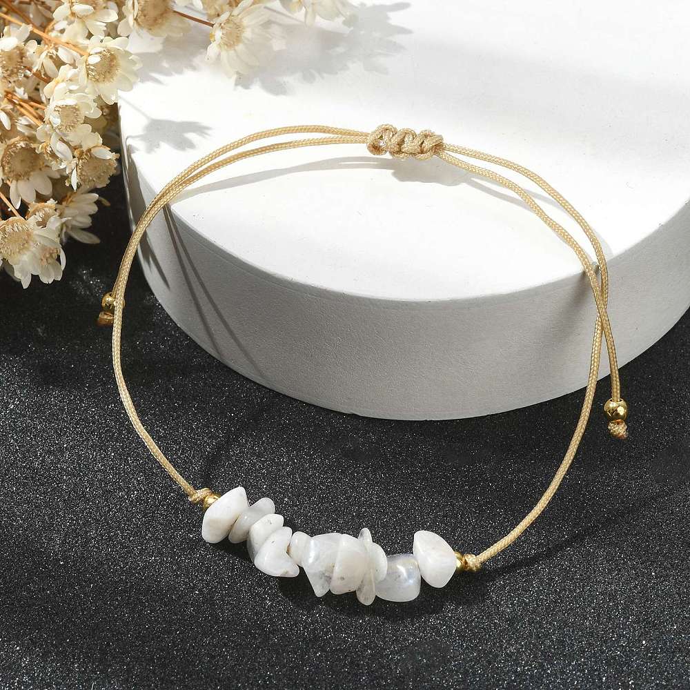 *LAST CHANCE* X24 | Moonstone Chip Golden Bracelets