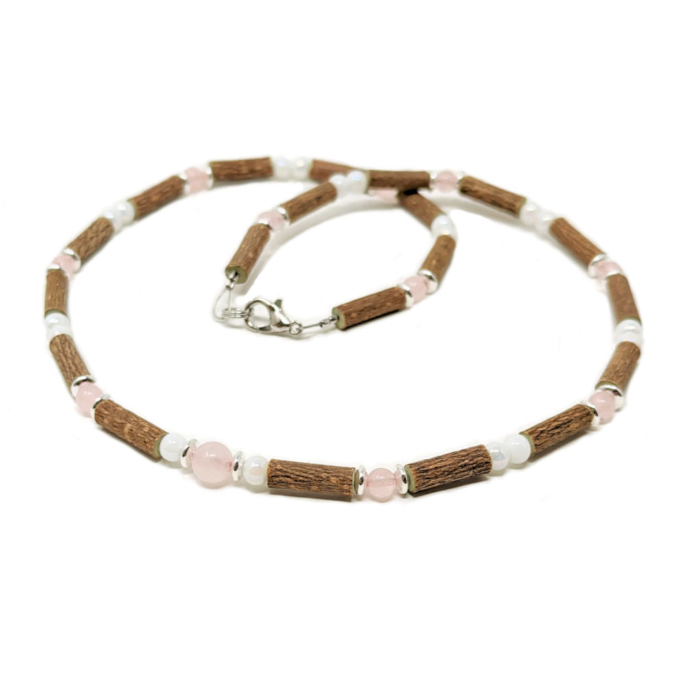 A02 | Bois de noisetier et quartz rose