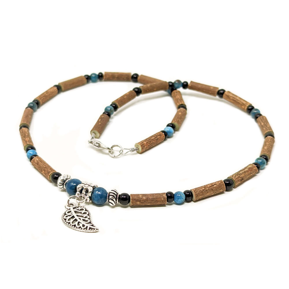 A04 | Hazel Wood & Apatite Adult Necklace