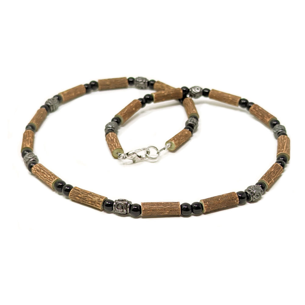 A13 | Hazel Wood & Black Medieval Adult Necklace