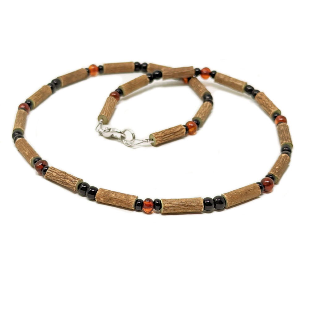 A30 | Hazel Wood & Baltic Amber Adult Necklace
