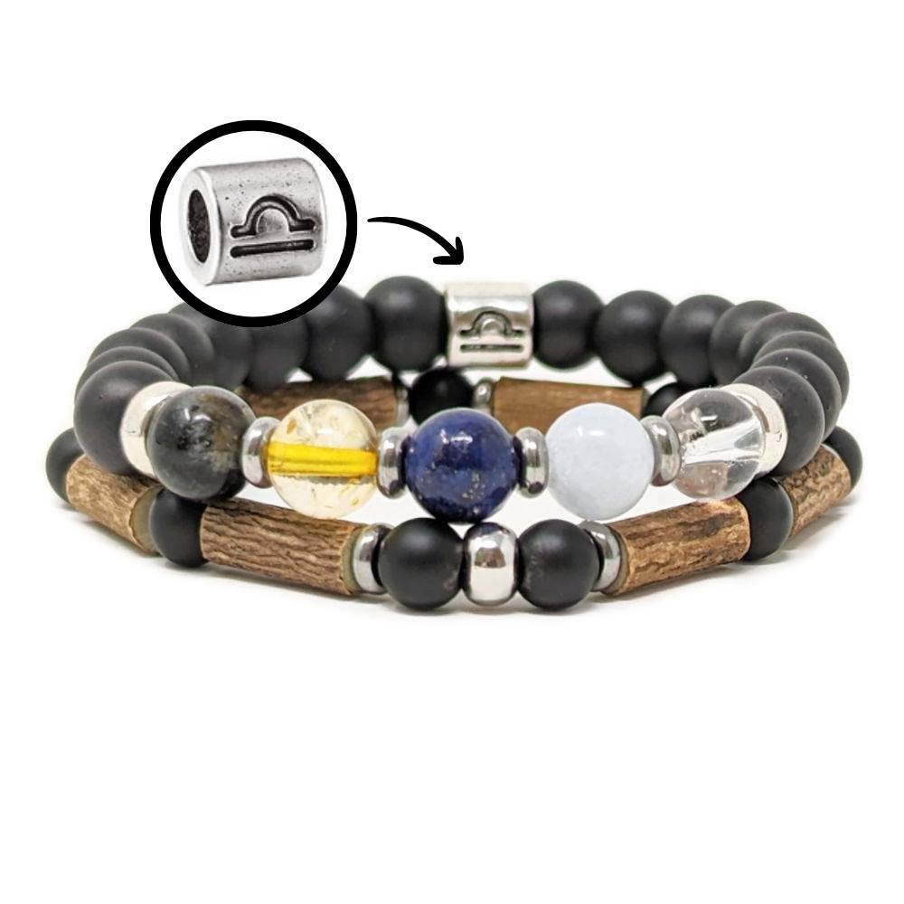 H07 | Duo de bracelets BALANCE 8 mm noir