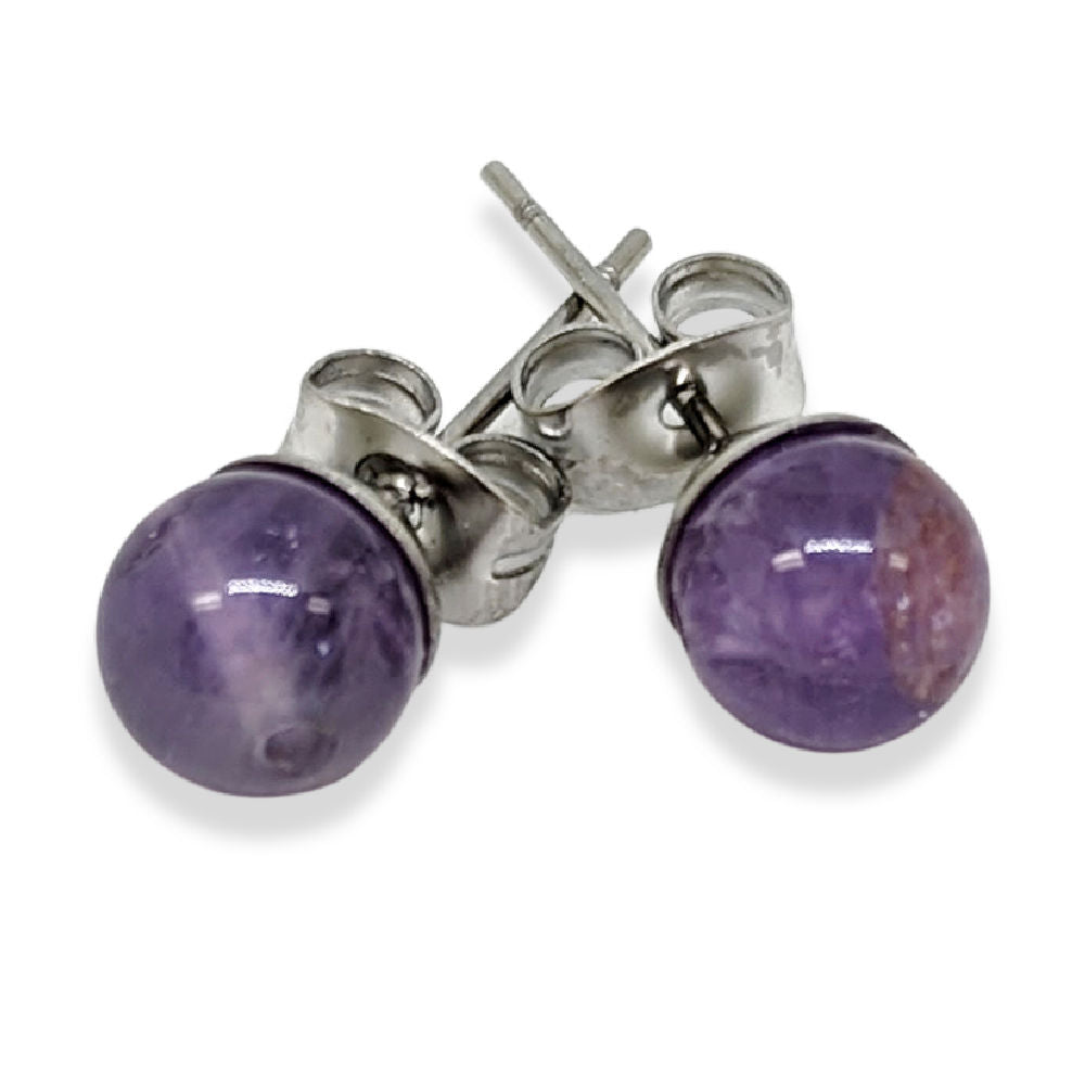 R01 | Boucles d'oreilles en améthyste naturelle