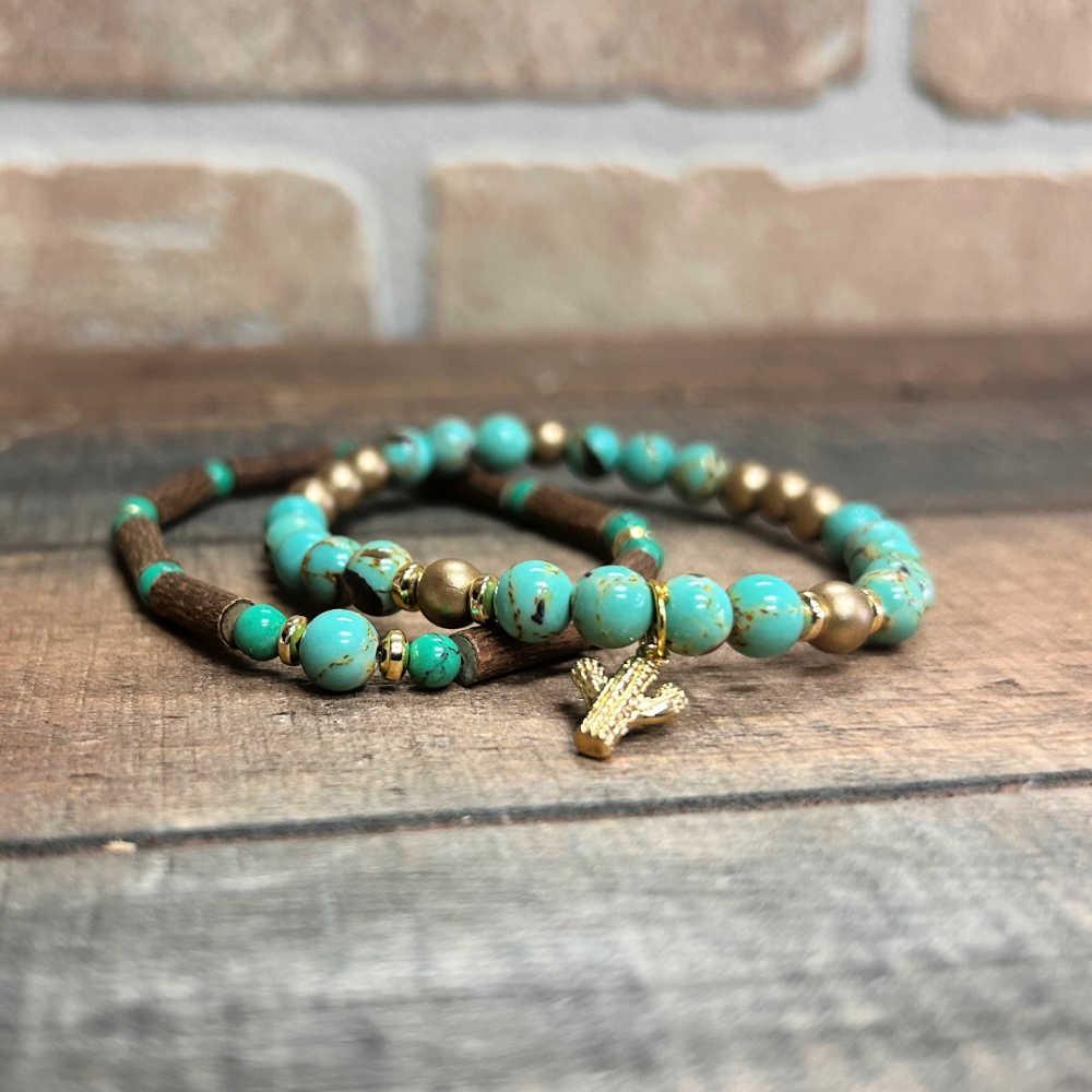 24 | Turquoise & Gold Cactus - Pur Noisetier | Pure Hazelwood