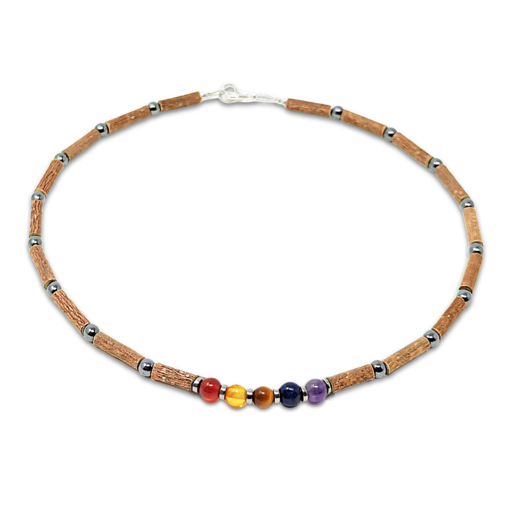 E66 | Collier enfant CONCENTRATION en bois de noisetier