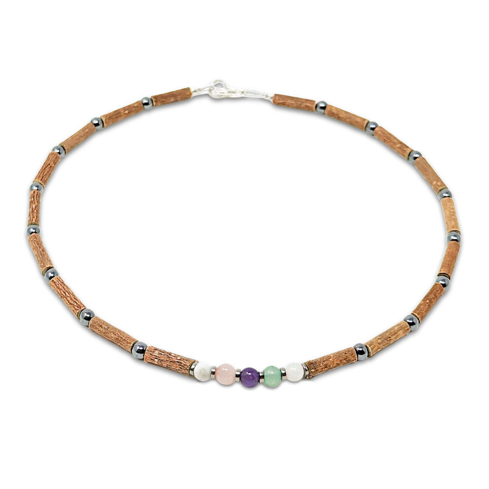 E73 | Collier enfant SOMMEIL en bois de noisetier