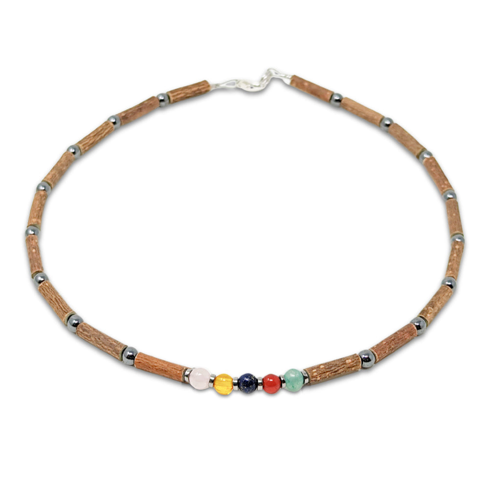 E74 | Collier enfant COLÈRE en bois de noisetier