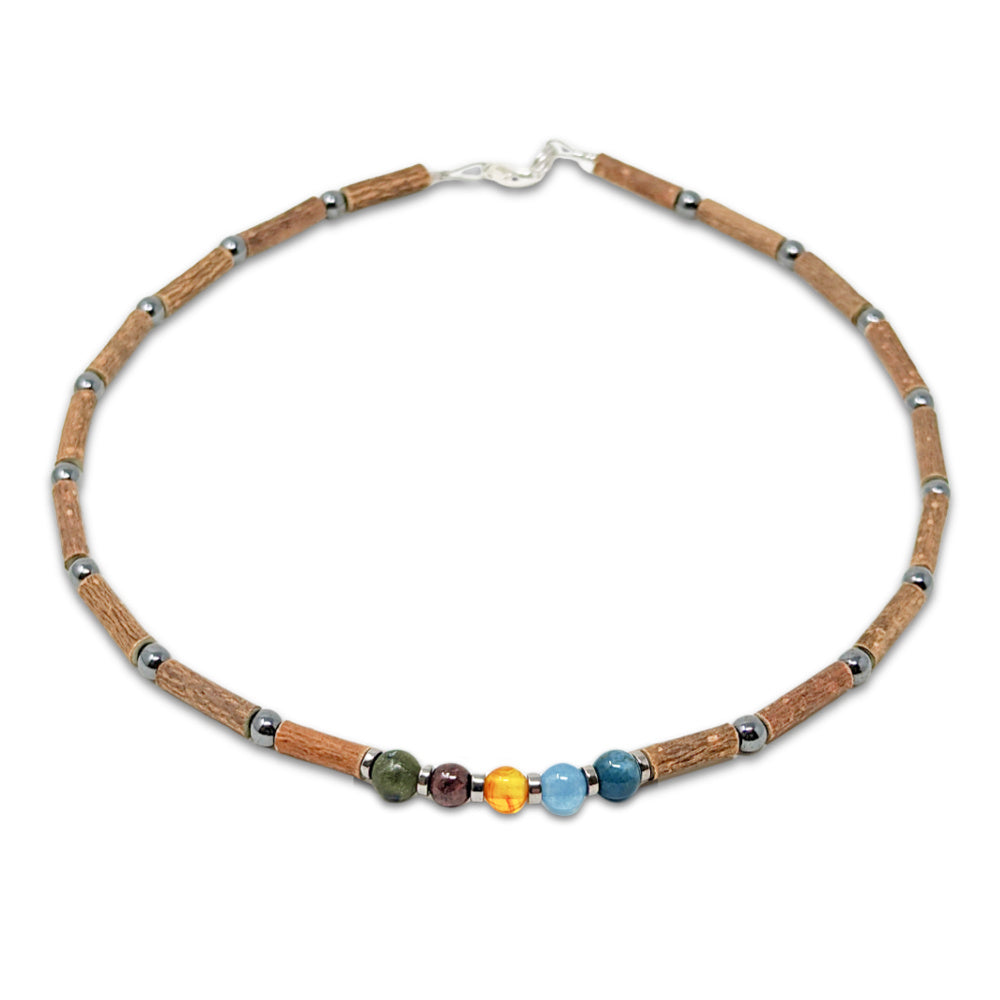 E76 | Collier enfant PROPRETÉ en bois de noisetier