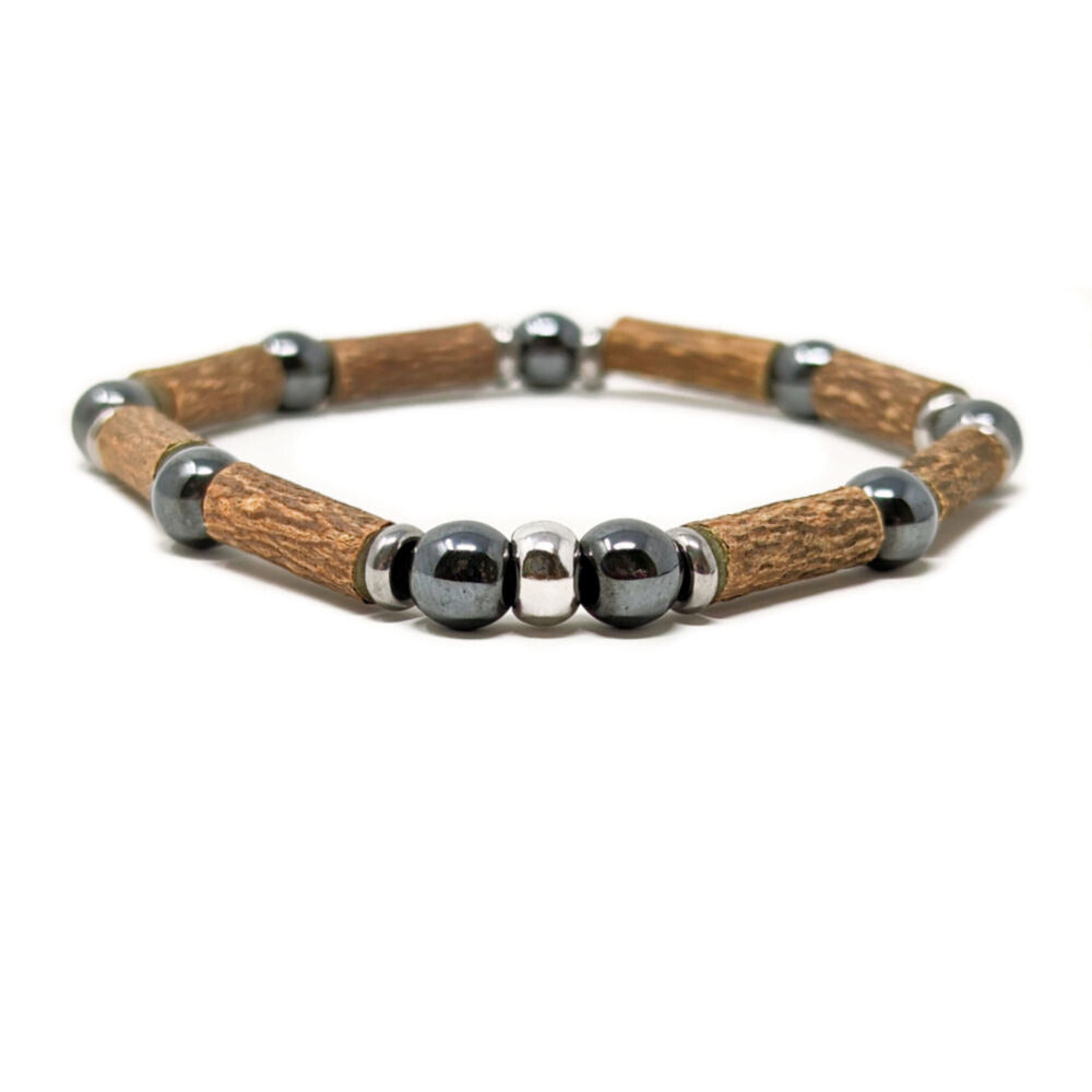 H06 | Duo de bracelets VIERGE 6 mm hématite
