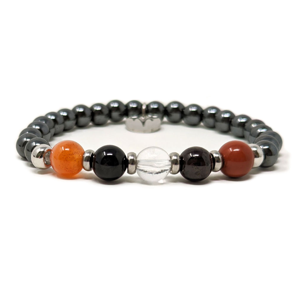 H01 | Duo de bracelets BÉLIER 6 mm hématite