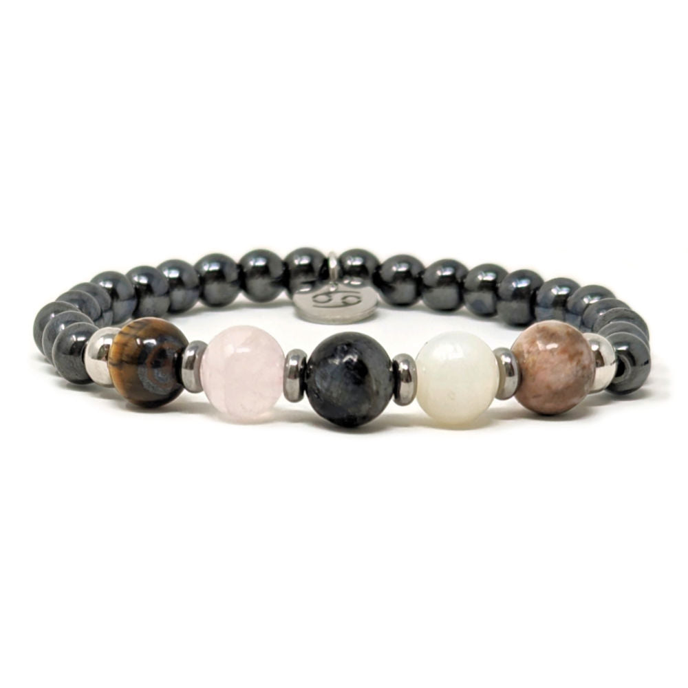 H04 | Duo de bracelets CANCER 6 mm hématite