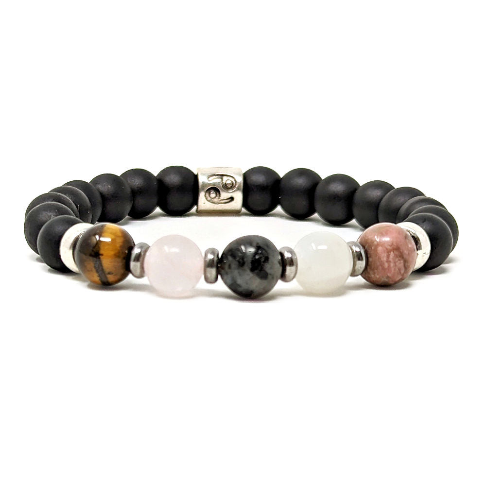 H04 | CANCER 8 mm Black Bracelet Duo