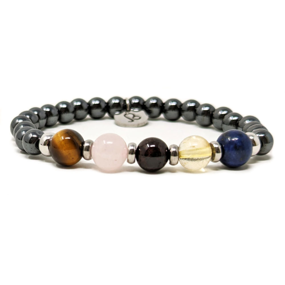 H05 | Duo de bracelets LION 6 mm hématite