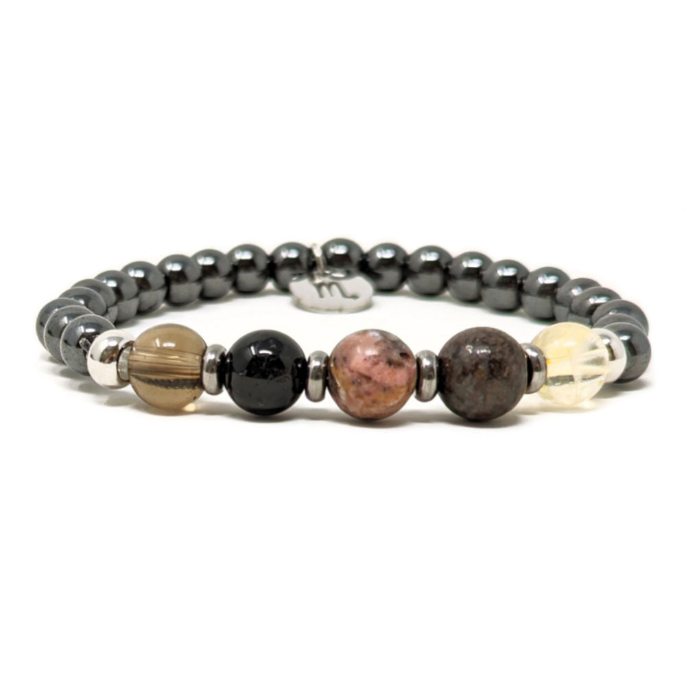 H08 | SCORPIO 6 mm Hematite Bracelet Duo