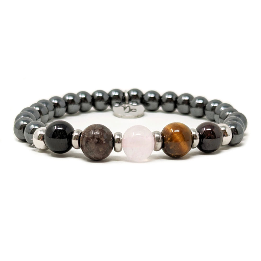 H10 | CAPRICORN 6 mm Hematite Bracelet Duo