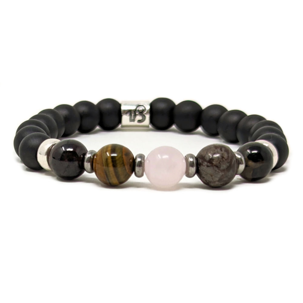 H10 | Duo de bracelets CAPRICORNE 8 mm noir