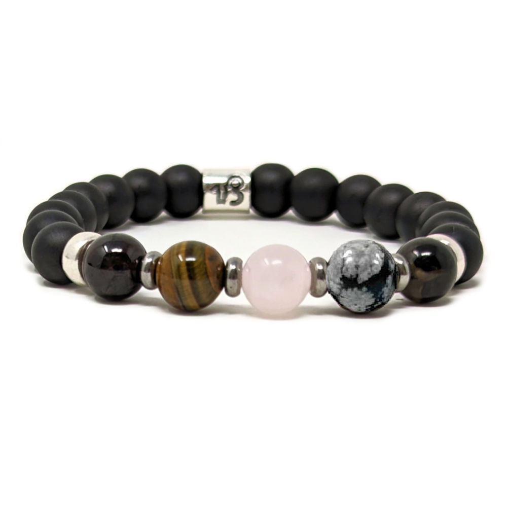 H10 | Duo de bracelets CAPRICORNE 8 mm noir