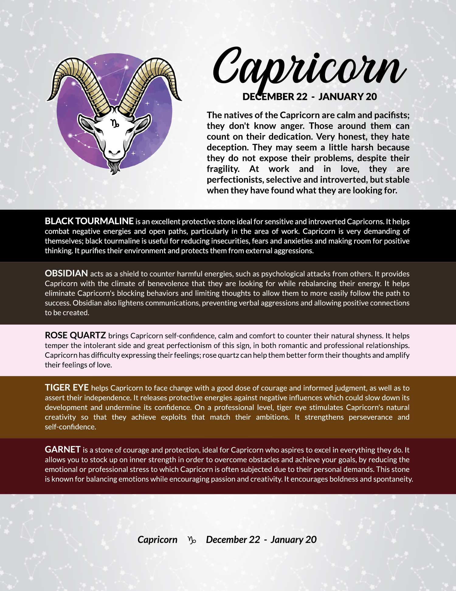 H10 | Duo de bracelets CAPRICORNE 8 mm noir