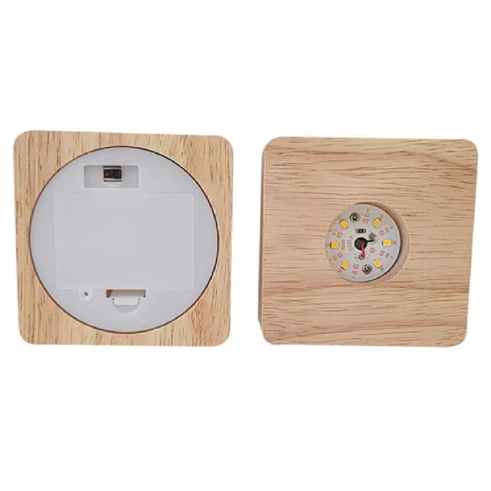 P-AAA | Base lumineuse DEL en bois à chargement à piles