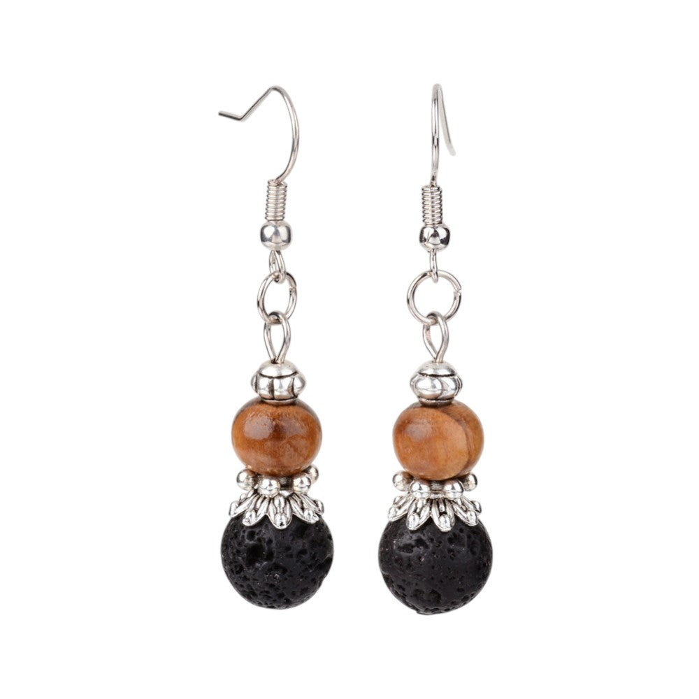 Boucles D'oreilles Pendantes Violettes SHAMAYA KREA - Acier Inoxydable Et Résine - Neuves