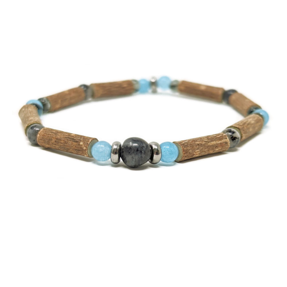 S06 | Hazel wood, aquamarine & labradorite