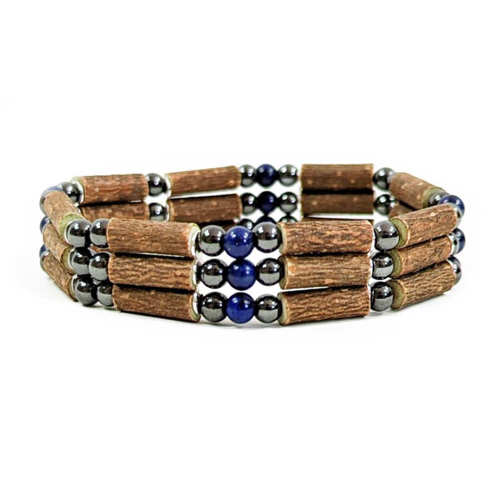 T15 | Hazel wood, lapis-lazuli & hematite - Pur Noisetier | Pure Hazelwood