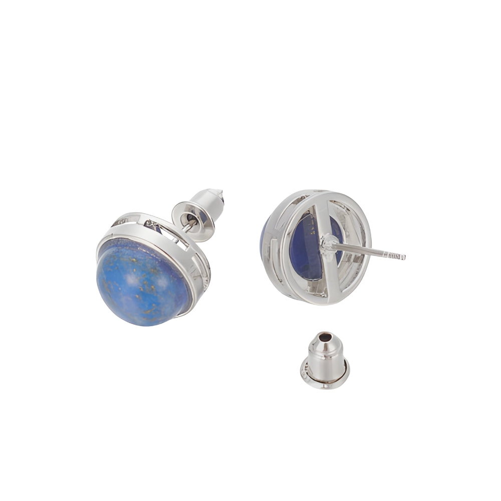 R06 | Boucles d'oreilles en améthyste naturelle (demi-sphères)