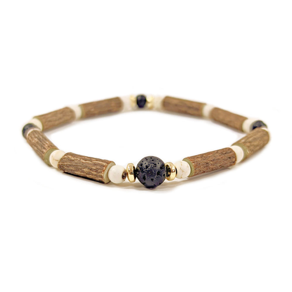 X13 | Bracelets diffuseurs avec tortue de mer howlite et or