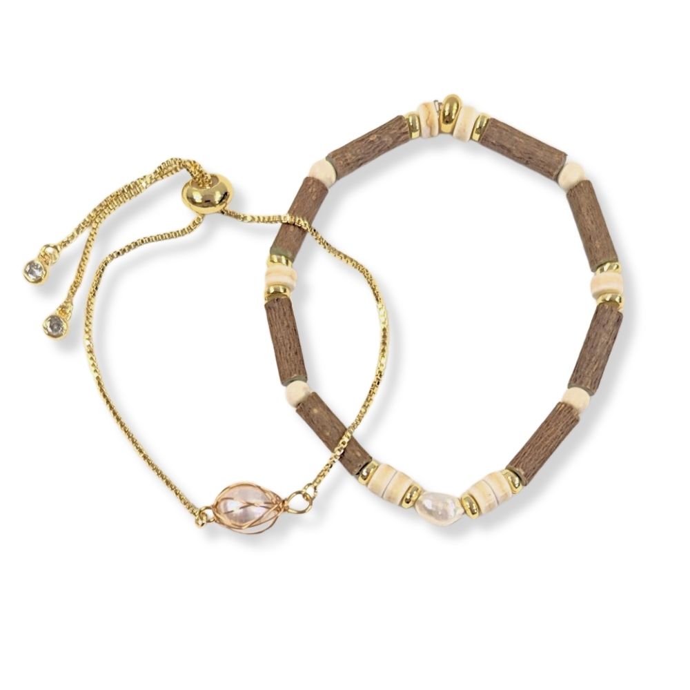 *LAST CHANCE* X20 | Freshwater Pearl Golden Bracelets