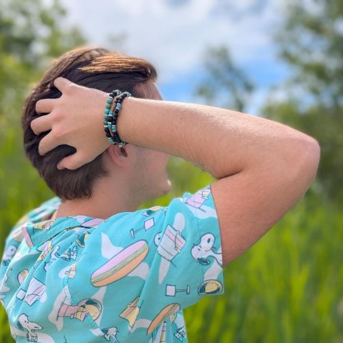 X33 | Trio de bracelets turquoise et noir