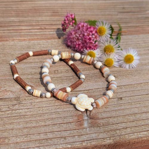 X36 | Howlite Turtle Silver Bracelets