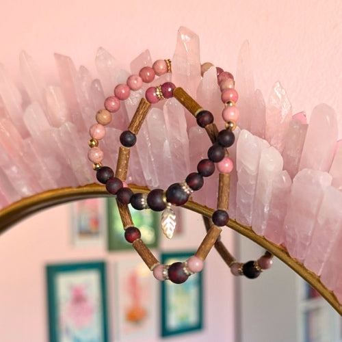 X46 | Rhodochrosite & Brecciated Jasper Bracelets