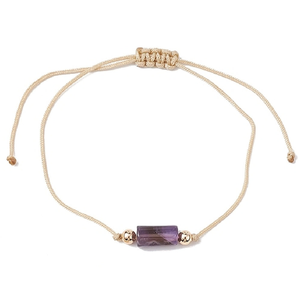 XX19 | Bracelet tressé à glissière avec pierre naturelle