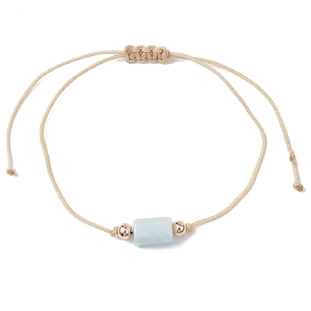 XX19 | Bracelet tressé à glissière avec pierre naturelle