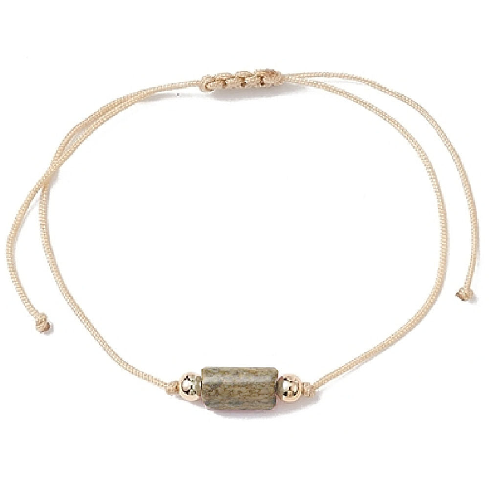 XX19 | Bracelet tressé à glissière avec pierre naturelle