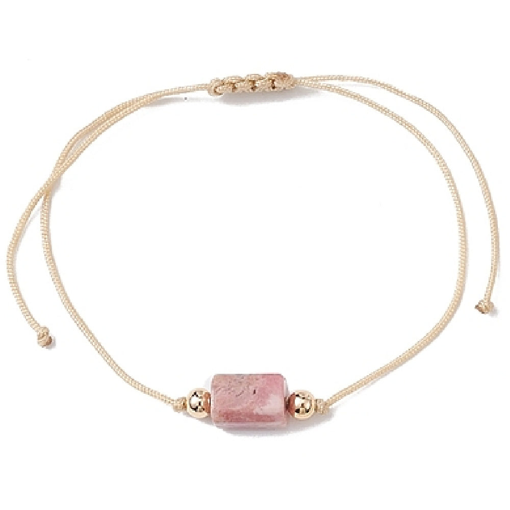 XX19 | Bracelet tressé à glissière avec pierre naturelle